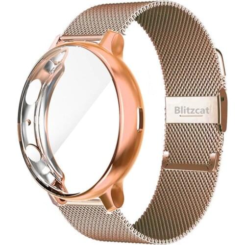 For Samsung Galaxy Watch Active 2 40mm 44mm Band With Protector TPU Case Active 2 40mm Screen Bracelet Accessories