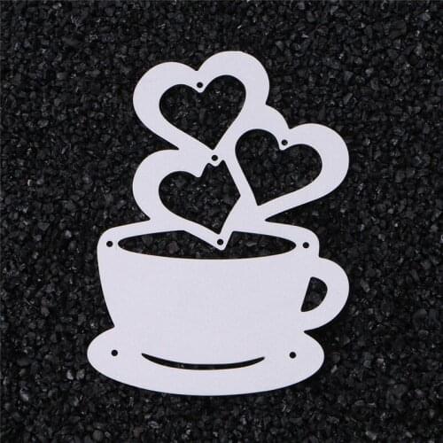 Heart Coffee Cutting Dies Stencils Scrapbook Album Paper Card Embossing Craft E56C