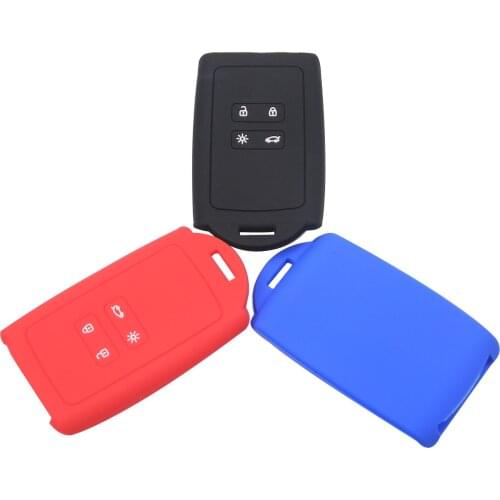 Kutery 4 Buttons Silicone Remote Car Key Cover Case For Renault Koleos Kadjar Megane Talisman Captur Espace Clio Protection