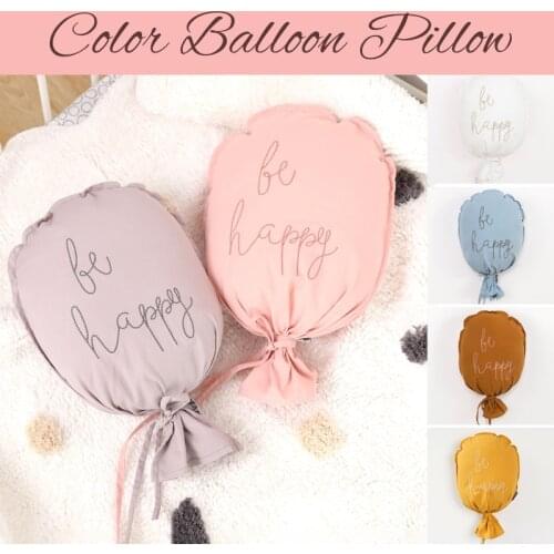 Nordic Style Cute Balloon Wall Hanging Ornaments Cotton Balloon Shaped Cushion Baby Bedroom Kids Princess Room Wall Decor