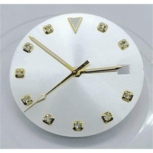 No bliger 29.2mm advanced watch accessories white dial mens watch night plate, suitable for Eta 2824/2836 Miyota 8215/8205/821a