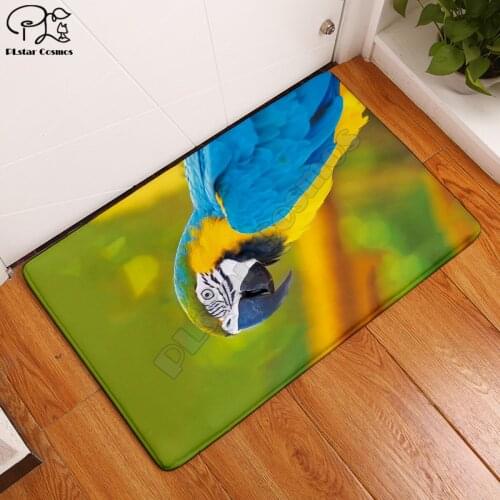 Funny Parrot Plush Vintage Cassette Tape Indoor Doormat Non Slip Door Floor Mats Carpet Rugs Decor Porch Doormat