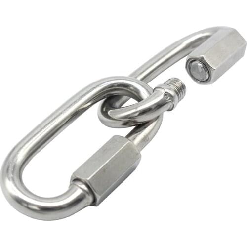3 inch Stainless Steel Heavy Duty Carabiner Clips with Screw Locking Chain Link Quick Connector Hook Accessories Tool