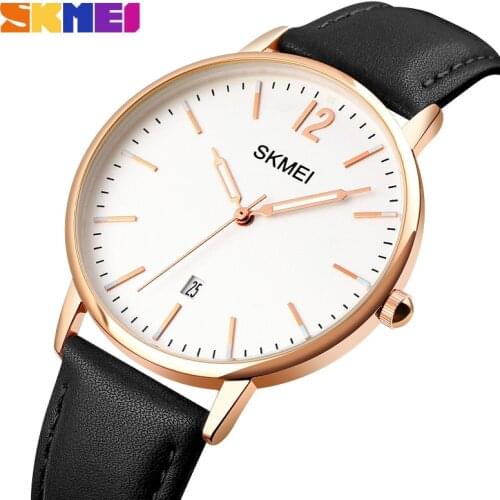 SKMEI Simple Fashion Quartz Watches For Female 3D Metal Scale Waterproof Women Wristwatches Luminous Date Lady Watch reloj 1724