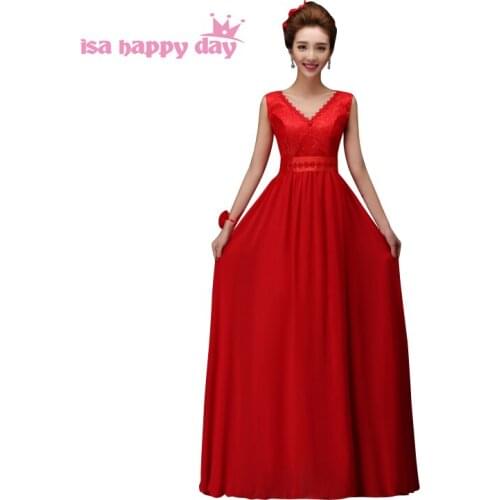 Robe de soiree fashion ladies elegant floor length evening red bridal party formal gowns women long dress for occasions H2463