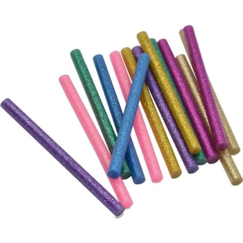 10pc Lot 7X100mm Colored Hot Melt Glue Sticks Glitter Powder Professional Electric Glue Gun Adhesive DIY Repair Christmas Crafts