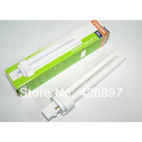 2pcs,DULUX D 26W compact fluorescent lamp tube,LUMILUX G24d-3 2 pins,26W/827,26W/840,26W/865 energy saving bulb