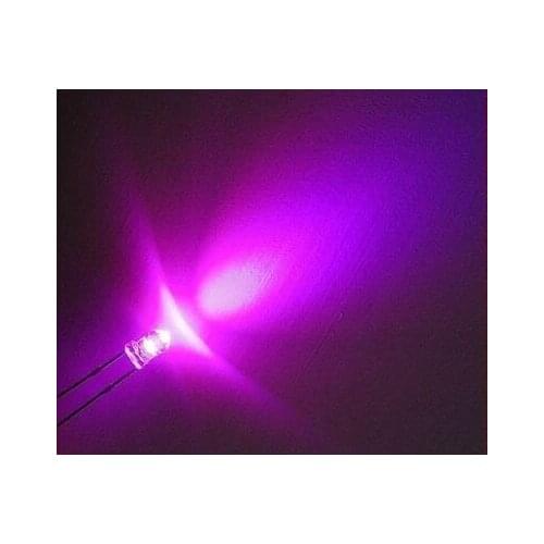 200PCS 3MM Pink LED Transparent / Water Clear Round Super Bright LED diodes