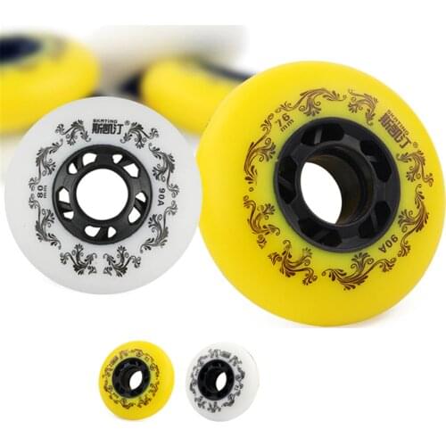 24pcs of 72mm and 8pcs of 76mm, 1* 231mm , 1*243mm rainbow frame, 4pcs 76mm blue and 4pcs 76mm yellow wheels