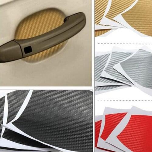4pcs 10*9CM Car Styling Stickers On Cars Carbon Fiber Vinyl Car Stickers DIY Parts Mold Protection Stickers