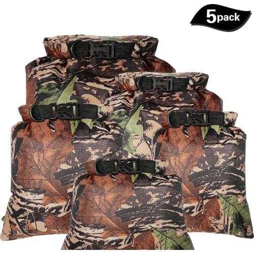 5PCS Outdoor Waterproof Storage Bags Dry Sacks Outdoor Swimming Waterproof Bag Smartphone Camera Storage Bags for Water Sports