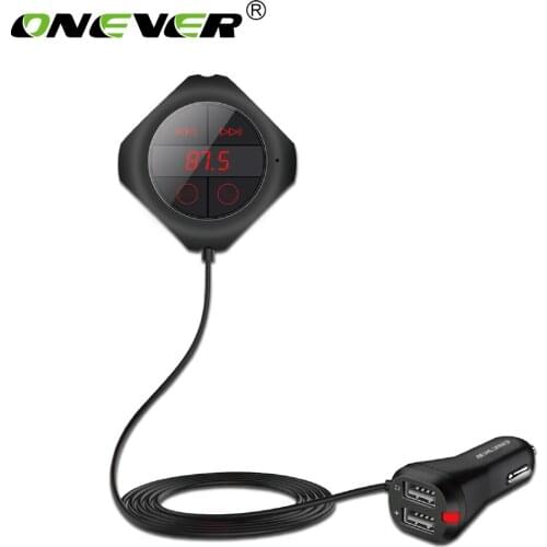 AOZBZ 6-in-1 Hands Free Wireless Bluetooth FM Transmitter Modulator Car MP3 Player TF/SD Memory Card USB LCD Car Accessories