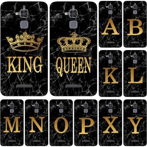 Phone Case For Asus Zenfone 3 Max ZC520TL X008D 5.2 inch Marble Golden alphabet background Soft Print Cover
