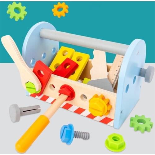 Wooden Tool Toy Toolbox Gift Realistic Construction Accessories Gifts