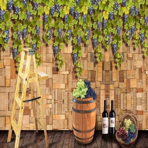 Drop Shipping Custom Photo Wallpaper Nostalgic Large Vineyard Background Mural Entertainment Restaurant Bar Decoration Wallpaper