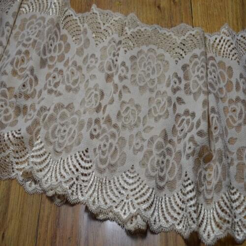 18cm 2yds/lot complexion Handmade Hair Decoration Elastic Stretch Lace Trim wedding dress skirt lace trim 16121008