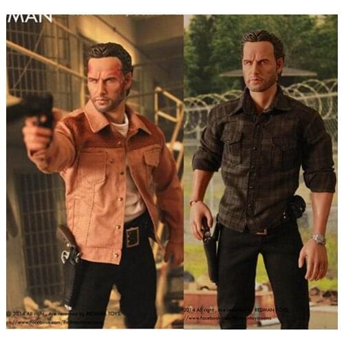 1/6 scale figure doll The Walking Dead Rick Sheriff clothes with 2 headsculpts 12" action figure doll Collectible Model,No box