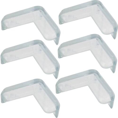 HOT SALE 6 Pcs Soft Rubber Desk Corner Pad Cover Protector Cushion Transparent