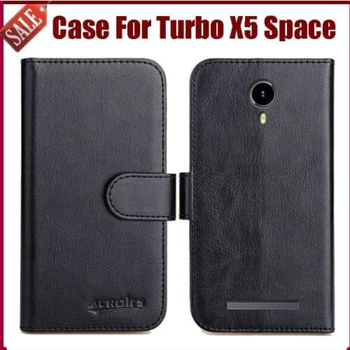 Hot Sale! Turbo X5 Space Case New Arrival 6 Colors High Quality Flip Leather Protective Phone Cover For Turbo X5 Space Case