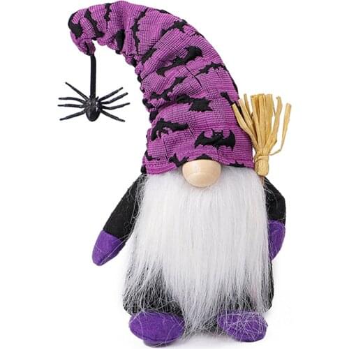 Halloween Faceless Gnome Toy with Stimulated Bider Pendant Soft Durable Long Lasting Comfortable to Hand for Room E7