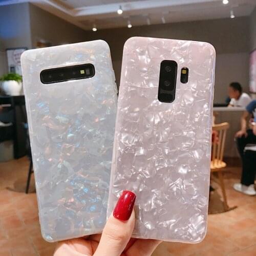LS Shell pattern phone cases for Samsung S10 S9 Plus Note10 Pro Samsung NOTE10 case of solid color silicone soft cover for S8