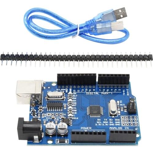 UNO R3 Development Board DIY Kit ATmega328P CH340 CH340G Type B USB With USB Cable With Straight Pin Header For Arduino UNO R3