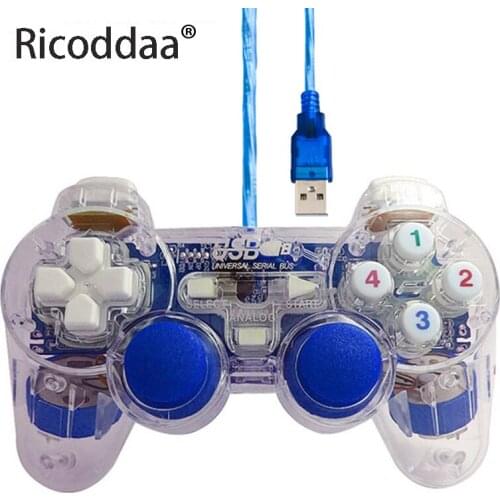 Vibration Wired USB Controller Gamepad For WinXP/Win7/Win8/Win10 For PC Computer Laptop Black Game Joystick