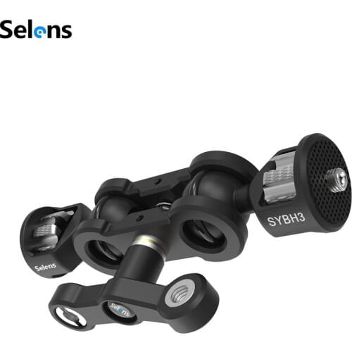 Articulating Magic Arm with Double Ballhead 1/4 3/8 Screw Adjustable Monitor Holder Mount Stand Rig Accessories