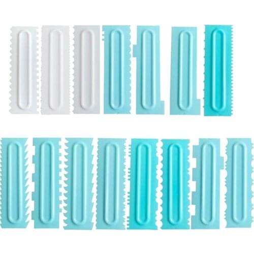 Cake Scraper Cream Smoother Pastry Icing Combs Baking Accessories 1Pcs Fondant Spatulas Food Grade Plastic Cake Decorating Comb