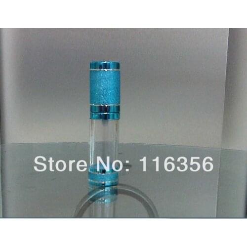30ml light blue airless plastic lotion bottle with airless pump used for Cosmetic Packaging