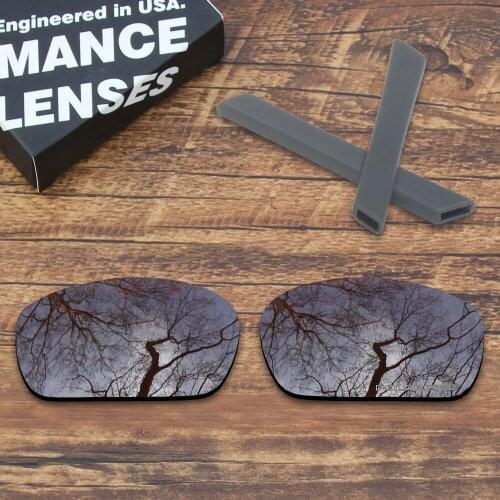 ToughAsNails Resist Seawater Corrosion Brown Polarized Replacement Lenses and Gray Ear Socks/Leg for Oakley Jawbone Sunglasses