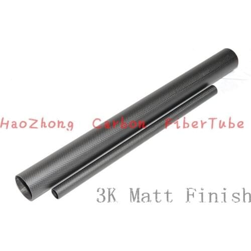 2pcs 25MM OD x 20MM ID x 1000MM (1m) 100% 3k Carbon Fiber tube/ Tubing /pipe/shaft, wing tube Quadcopter arm Hexrcopter 25*20