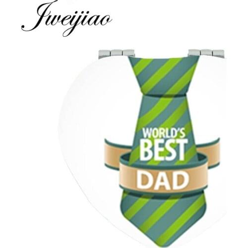 Youhaken Mini Pocket SUPER PAPA Hand Mirror 1X/2X Magnifying have a yery in fahters' day picture DIY Gift Heart Mirrors FQ875