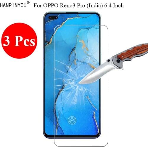 3 Pcs/Lot 9H 2.5D Tempered Glass Screen Protector For OPPO Reno3 Pro India 6.4" Protective Film + Clean Tools