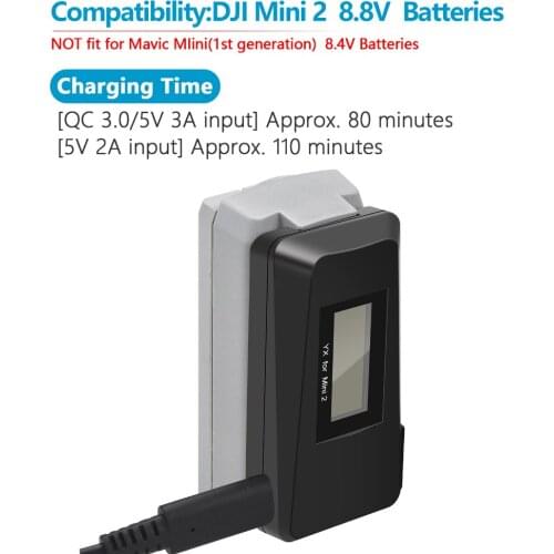 DJI Mavic Mini 2 USB Charger Digital Display with Type C Cable Charging Butler for DJI Mavic Mini 2 Accessories