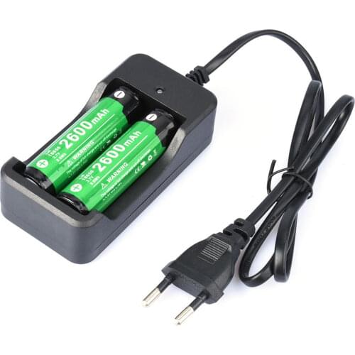 18650 Rechargeable Battery Dual Charger 2 Slots 4.2V Charger Li-ion Rechargeable For Flashlight Headlight Torch 18650