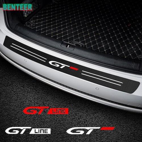 Carbon Fiber Car Rear Bumper Protect Sticker For Peugeot Rifter 106 108 206 208 308 408 508 2008 3008 4008 5008 Accessories