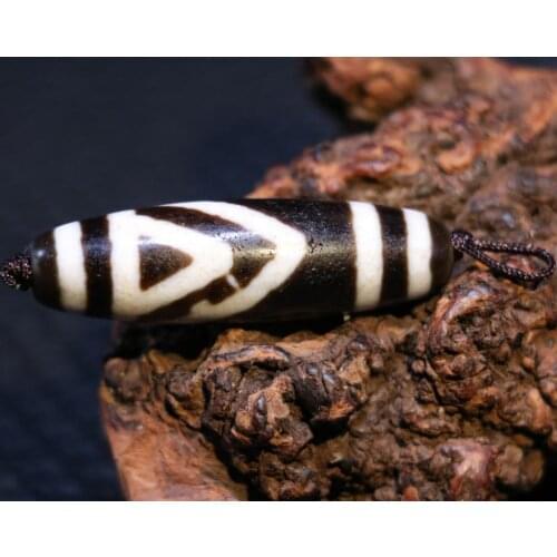 AL Treasure Magic Power Tibetan old Agate 1 eye peak dZi Bead Amulet Pendant Talisman Timestown UPD21Asw