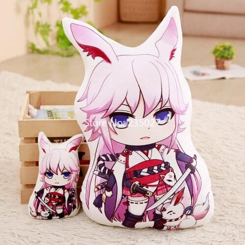 Anime MmiHoYo PP Cotton Figure Toys GUNs GIRLZ Yae Sakura Short Plush Doll Pillow 45cm Cosplay for Gift
