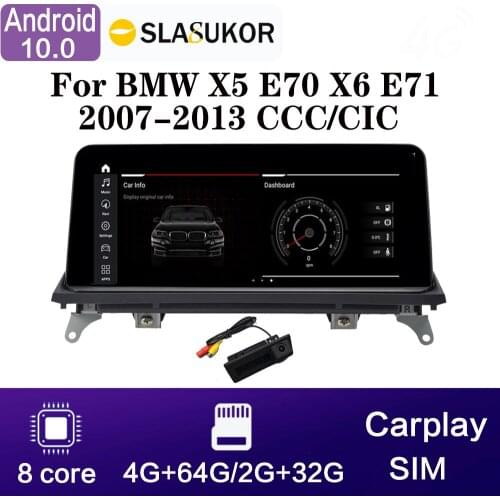 10.25” Android 10 Car DVD Player for BMW X5 E70 X6 E71 2007-2013 CCC CIC System Unit PC Navigation Auto Radio Multimedia IPS