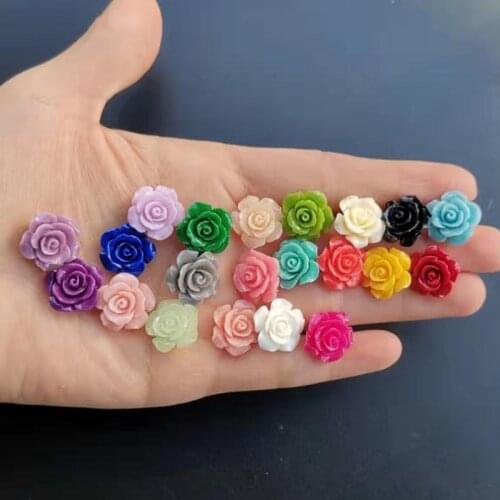 10Pieces 12mm 15mm Camelia Artificial Coral beads Coral flower beads Cabochon Multi- color for Jewelry making