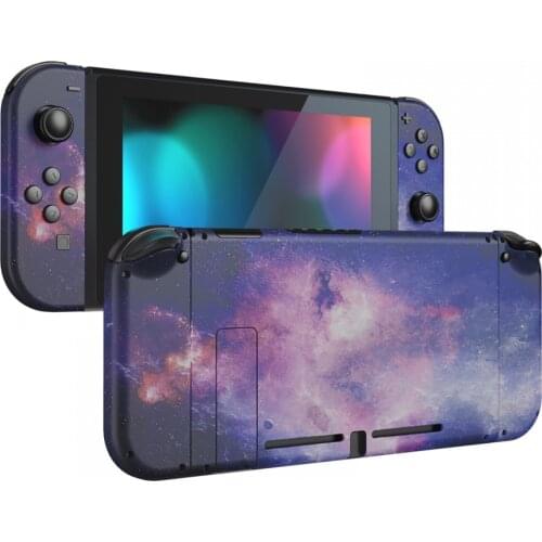 Nubula Universe Soft Touch Back Plate w/ Controller Housing Case w/ Full Set Buttons for NS Switch Handheld Console & JoyCon