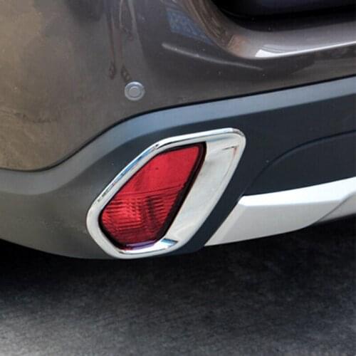 For Mitsubishi Outlander 2016 2017 2018 ABS Chrome Car Rear Fog Lampshade Frame Cover Trim Sticker Car Accessories Styling 2pcs