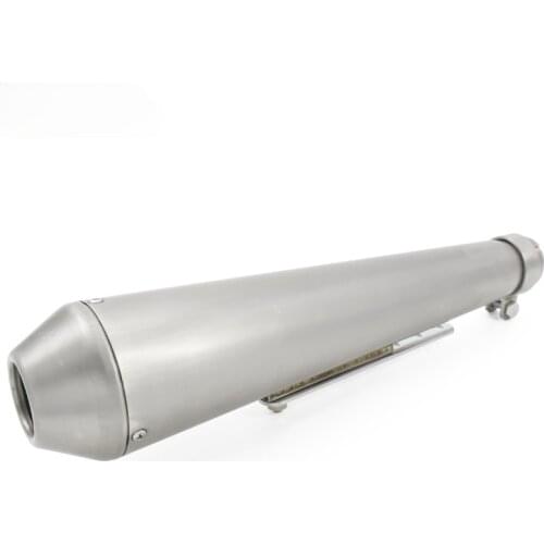 35-45mm Retro Motorcycle Modified Stainless Steel Exhaust Muffler Rear Section Straight Tail Section
