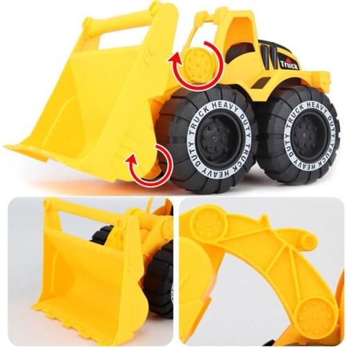 1pcs Simulation Inertia Engineering Car Toy Children Excavator Beach Gifts Playing Toy Toy Classic Model Sand Kids Tractor O9D2