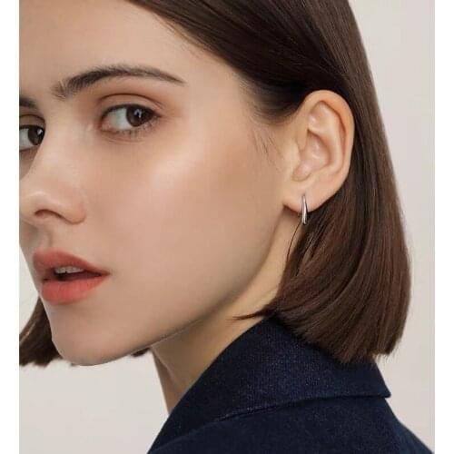 Personality Water Drop Silver Rose Gold Earrings Silver Color Small Cute Earring For Women Girl Gifts