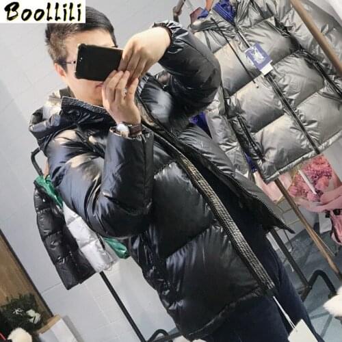 Boollili White Goose Down Jacket Men Winter Down Coat Hooded Warm Mens Puffer Jacket Parka Doudoune Homme Hiver 2020