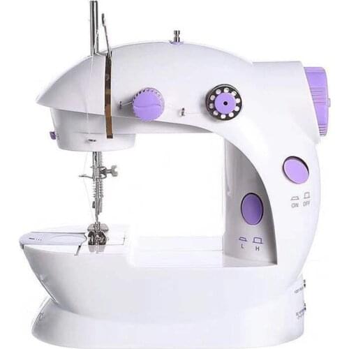 Mini Sewing Machine Built-in Light Mending Machine Double Thread Stitching Electric Pedal Sewing Small Gadget