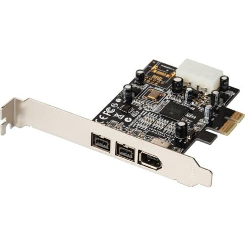 PCIe to 3 Ports 1394 B A card External Firewire 800 400 IEEE 1394 PCI express card For HD video capture card