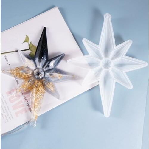 Star Silicone Christmas Decoration Tool Ornament Making Epoxy Resin Craft Supplies Mold